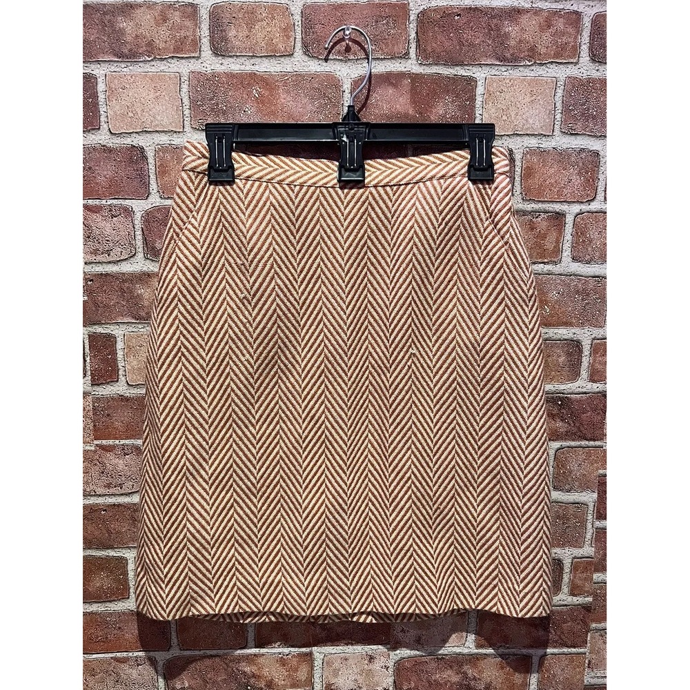 Tucker‎ for Target Chevron Knee Length Zip Up A-Line Skirt W/Pockets Womens Sz 7